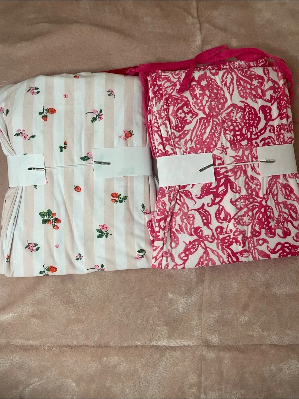 Sonoma Pajama Set Duo in Deep Berry and Bright Pink - Picture 2 of 2